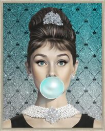Kare Design Framed Picture Muse Bubble Diva, Multicoloured, Rectangular, Elegant Woman, Wall Art, Modern Design, Decorative Home Accessories for Living Room, Bedroom, 40x50cm (HxW)