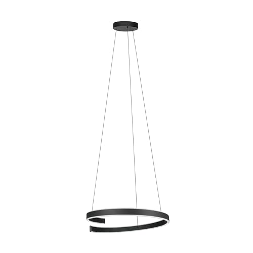 EGLO connect.Z Smart Home LED pendant lighting Andabaia-Z, ZigBee ceiling light fitting, app and voice control Alexa, tunable white (warm – cool white), dimmable hanging lamp, black metal