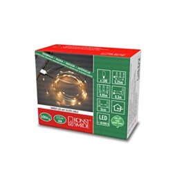 Konstsmide USB Fairy Lights/100 Amber White Diodes/Indoor Use/4.95m of Micro Lights on Silver Coloured Wire/Transparent Cable String Lights
