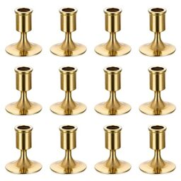 Sziqiqi Candlestick Holders Taper Candle Holders, Gold Candle Stick Candle Holder Decorative Table Centerpiece for Wedding Reception Christmas Candlelight Dinner Bridal Showers Party Decor, Style 1