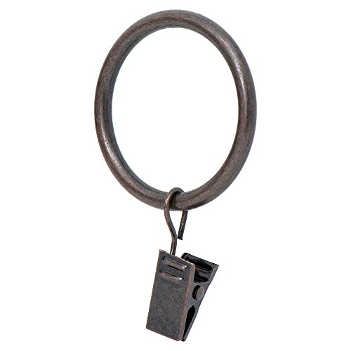 "Ivilon Drapery Curtain Clip Rings - Clips Ring for Curtain Panels 1.7"", Set of 14 - Oil Rubbed Bronze (ORB)"
