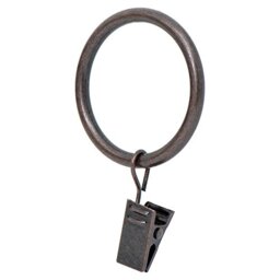 "Ivilon Drapery Curtain Clip Rings - Clips Ring for Curtain Panels 1.7"", Set of 14 - Oil Rubbed Bronze (ORB)"
