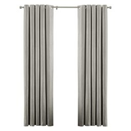 "Riva Paoletti Atlantic Ringtop Eyelet Curtains (Pair) - Natural Beige - Woven Twill Fabric - Ready Made - 100% Polyester - 168cm width x 183cm drop (66"" x 72"" inches) - Designed in the UK"