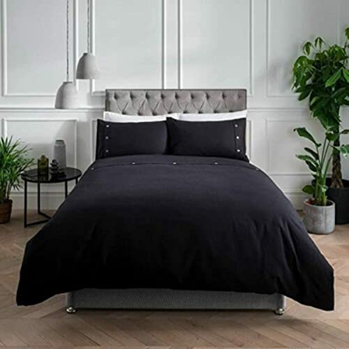 Sleepdown Duvet Cover Set - Simple and Classy Waffle Honeycomb Geometric - Quilt Cover Easy Care Bed Linen Soft Cosy Bedding Sets Pillowcases with Buttons Closure - Super King (260cm x 220cm)