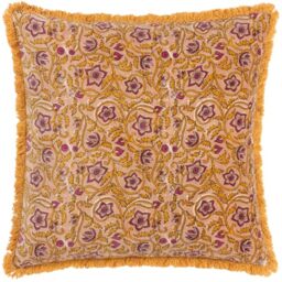 Paoletti Filagree Floral Cotton Velvet Polyester Filled Cushion