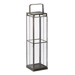 Candle Holder 16 x 16 x 64 cm Gold Glass Metal