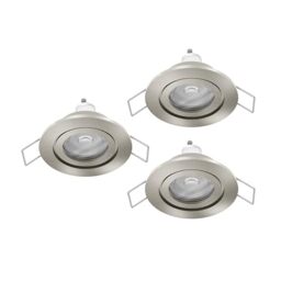 Eglo Set of 3 LED recessed spotlights Barranco, Ceiling spot for Bathroom