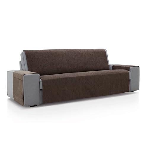 ECOMMERC3 - 3 Seater Sofa Cover Size 160 x 220 cm - Brown Soft Touch Sofa Cover 100% Made in Spain