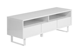 Premier Housewares 3-Drawers/2-Shelves High Gloss Media Cabinet, White