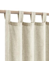 KOUFALL Tan Greige Vintage Curtains for Living Room 84 Inches Long 2 Panels Set,Flax Linen Rustic Primitive Curtains for Cabin Bedroom