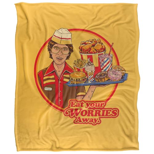 Steven Rhodes Eat Your Worries Silky Touch Super Soft Throw Blanket 152 X 127 Cm
