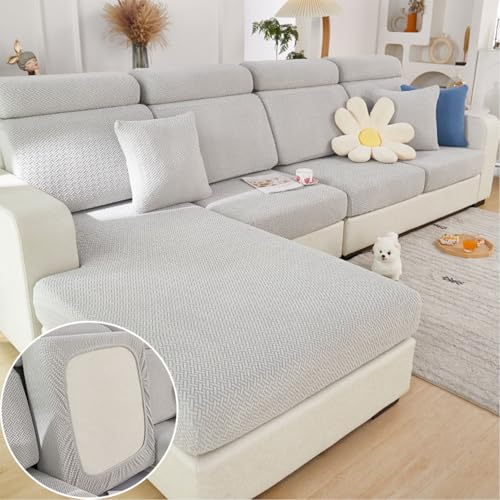 Disayu Magic Sofa Covers - Nolaninterior Magic Sofa Covers - 2023 New Wear-Resistant Universal Sofa Cover Stretch (Texture - Light Gray,Large Single Seat Cover)