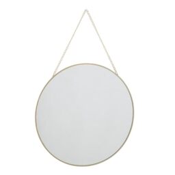 Bloomingville 82040643 Universal Wall Mirror Round Gold 38 cm
