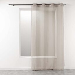 Douceur d 'Intérieur Telma Eyelet, polyester, taupe, 140 x 280 cm