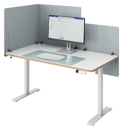 Leitz Desk Divider Height Adjustable, Noise-Dampening 80x70cm