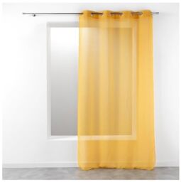 DOUCEUR D'INTERIEUR Eyelet Curtain 140 x 240 cm Muslin Telma Yellow