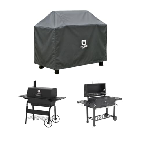 Home Source Duracover Large BBQ Protective Cover, Waterproof for Outdoor Use ??? Durable Polyester Grill Protector with Drawstring Closure, Fits 4 Burner, Large and Medium Kettle BBQ Cover