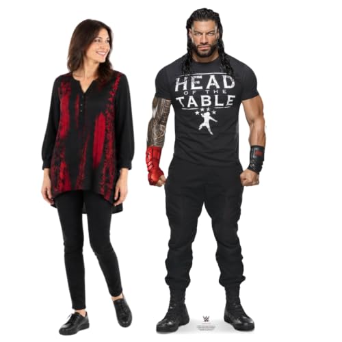 Star Cutouts SC4326 WWE Roman Reigns Head of the Table Lifesize Cardboard Cutout with Mini ??? Wrestling Fan Display, Photo Prop & Collector Gift