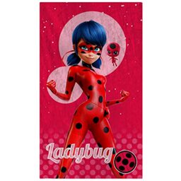 Miraculous Ladybug Supergirl Beach Towel - 100% Cotton - OEKO-TEX - 70 x 120 cm - Girl Print - Red