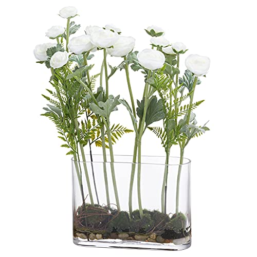 The Recipe Ranunculus Arrangment In Glass Pot