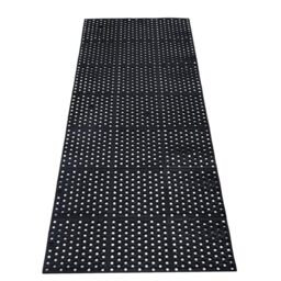 jxgzyy Anti-Fatigue Drainage Rubber Mat Roll 35.4X83inch Heavy Duty Plastic Kitchen Floor Mat Non-Slip for Restaurant Bar Garage Garden Use Black