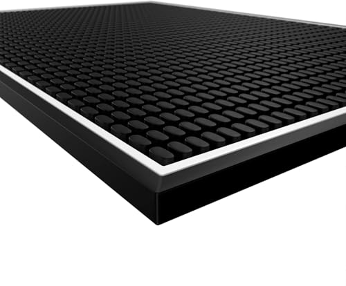 Highball & Chaser Premium Bar Mat 45cm x 30cm x 1cm Thick Durable and Stylish Service Bar Mat for Spills, Bars, Restaurants, Counter Top Dish Drying Mat, Glass Drying Mat