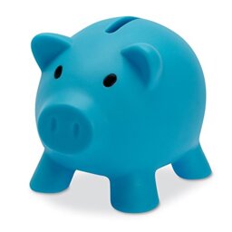Plastic Piggy Bank/Money Box for Savings Coins (Turquoise)