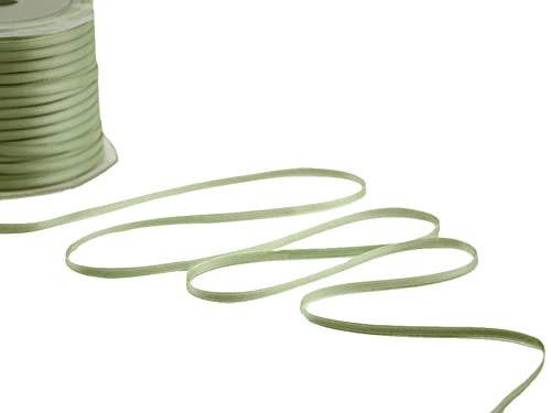 Bomboniere Furlanis - Double Satin Ribbon, Decoration, Gift, Christmas Packing, Wedding, Party, Made in Italy - Sea Green, 3 mm x 100 m