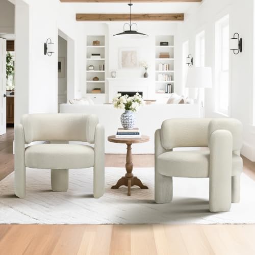 COLAMY Living Room Armchairs, Modern Velvet Accent Chair, Comfy
