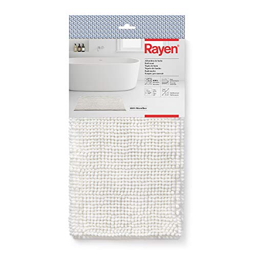 "Rayen - Microfiber Bath Mat - Non-slip base - 100% microfibers - Ultra-soft - Miltifunctional - 31.5"" x 19.7"" - White"