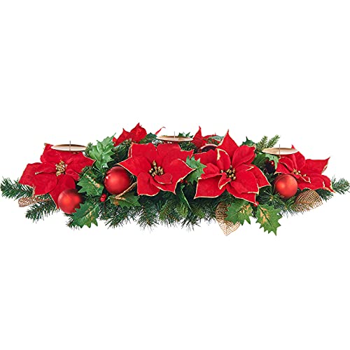 ToughBuilt Pre-Decorated Table Centre Piece Candle Holder Red 76 cm WRC-10078