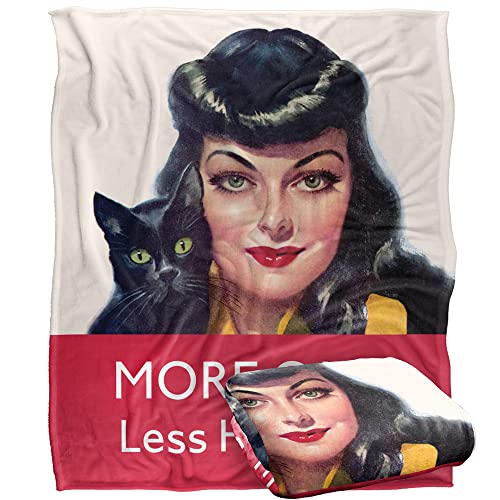 Bcreative - Ephemera More Cats, Less Humans Silky Touch Super Soft Throw Blanket 152 X 127 Cm