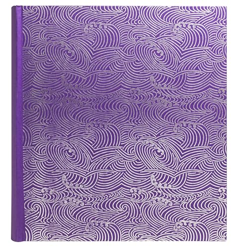 Exacompta - Ref. 16303E - 1 Japan Book Photo Album - 300 Photos - 60 Black Pages - Format 29 x 32 cm - Cover Covered with Purple Textile Effect Paper