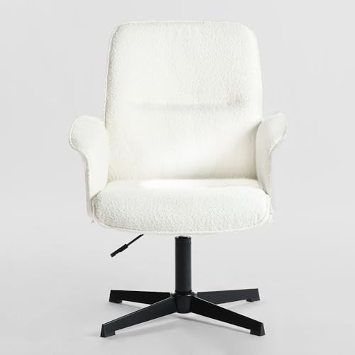 Swivel Chair Without Wheels White Desk Chair Wheels Criss Cross