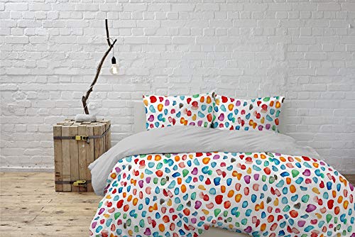 Italian Bed Linen “Watercolor” Duvet Cover Set, WT01, Double