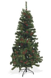 Galileo Casa Sestriere with Pine Cones and Berries Christmas Tree 180 cm, Green, Size: h