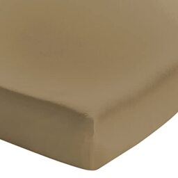 Plain Washed Cotton Fitted Sheet, 90 x 200 cm, Made in France