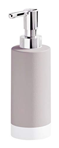 Gedy New Mizar Soap Dispenser, Ceramic, Beige, 6.4 x 6.4 x 19.2