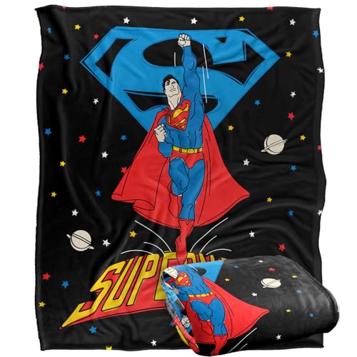 SUPERMAN Blanket, 152 x 127 cm Super Stars Silky Touch Super Soft Throw Blanket