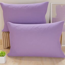 PETTI Artigiani Italiani - Pair of Microfiber Pillowcases 145x40 cm, Bedroom Cushions, Sofa, Set of 2 Cushion Covers, Plain Lilac Pillowcase, 100% Made in Italy