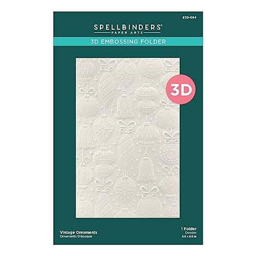 Spellbinders Vintage Ornaments 3D Embossing Folder from the Classic Christmas Collection