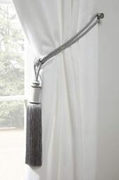 Emma Barclay Midnight Tieback in Silver - 60cm total length