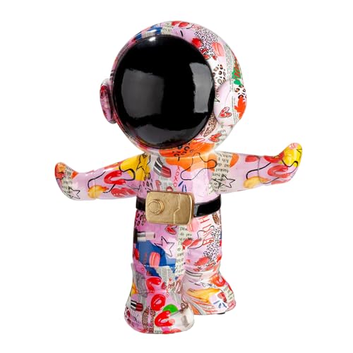 GILDE OOH LALA Astronaut Resin Figurine, Multi-Colour, Height 30 cm x Width 26 cm, Street Art Style