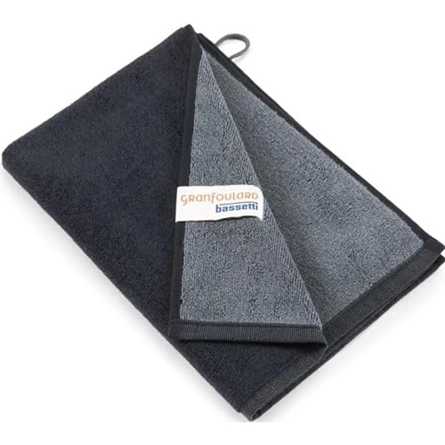 Bassetti New Shades 9328131 Guest Towel 100% Cotton Anthracite G2 40 x 60 cm