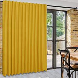 DWCN Patio Sliding Door Curtains - Extra Wide Curtains for Glass Door, Room Divider Blackout Thermal Curtain Panel with Back Tab & Rod Pocket for Bedroom Partition, 100 x 96 Inches, Yellow