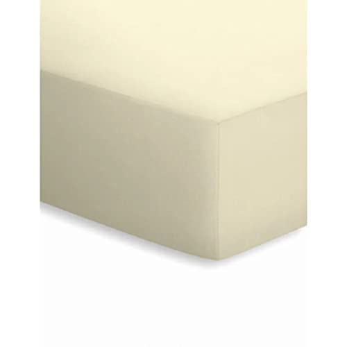 Bassetti Fitted Sheet for Box Spring Topper Plain Colour Ecrü 3F/094 Size 140 x 200 160 x 220 cm