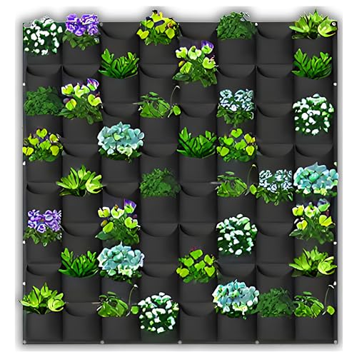 SunVara Vertical Wall Planter: 64 Pockets Living Wall Garden
