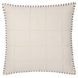 Yard Hebden Stripe Feather Filled Cushion (Stone, 55 x 55 cm)