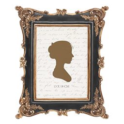 Sunlit Vintage Picture Frame 5x7 Inch, Luxury Antique Photo Frames with Glass Front, Photo Display, Tabletop Wall Hanging, Gift Ideas, Black