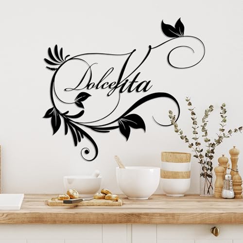 Stylish Black Decorative Metal Wall Accessory, 56 x 48 cm, 100% Metal, 1.5 mm Thickness, Lightweight & Modern Design for Home Decor